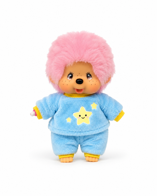 Llavero MONCHHICHI Sekiguchi Chico rosa con pijama