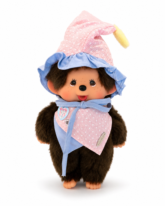 MONCHHICHI Sekiguchi mediano con gorro y paliacate de estrellas